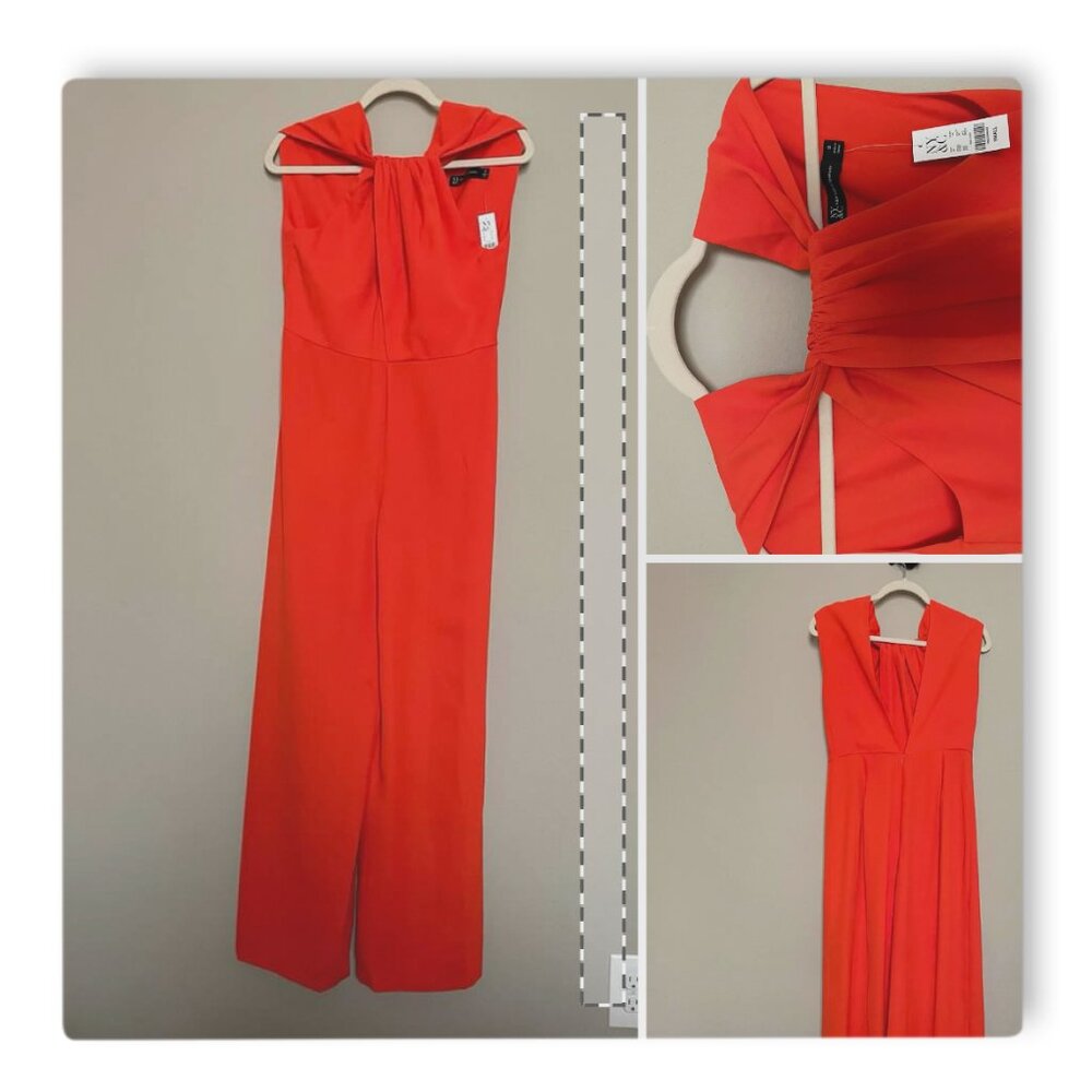 New York & Company, S, Regular/Tall Orange, Flair Leg, Jumpsuit, NEW with tags! - Picture 3 of 16